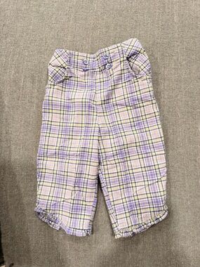 Vintage McKids Plaid Toddler Pants Purple Yellow Checkered Size 4